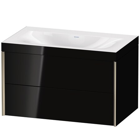 Duravit Xviu C-Bonded Set Wall-Mounted Black High Gloss XV4615NB140C
